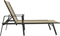 vidaXL - Ligbed - staal - en - textileen - stof - crèmekleurig