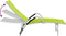 vidaXL - Ligbed - textileen - en - aluminium - groen