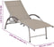 vidaXL - Ligbed - textileen - en - aluminium - taupe