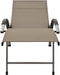 vidaXL - Ligbed - textileen - en - aluminium - taupe