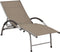 vidaXL - Ligbed - textileen - en - aluminium - taupe