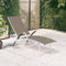 vidaXL - Ligbed - textileen - en - aluminium - taupe