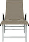 vidaXL - Ligbed - textileen - en - aluminium - taupe