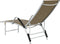 vidaXL - Ligbed - textileen - en - aluminium - taupe