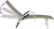 vidaXL - Ligbed - textileen - en - aluminium - taupe
