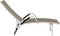 vidaXL - Ligbed - textileen - en - aluminium - taupe