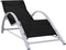 vidaXL - Ligbed - textileen - en - aluminium - zwart