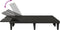 vidaXL - Ligbed - tweepersoons - 155x138x83 - cm - polypropeen - zwart
