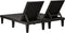 vidaXL - Ligbed - tweepersoons - 155x138x83 - cm - polypropeen - zwart