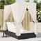 vidaXL - Ligbed - tweepersoons - met - dak - en - gordijn - poly - rattan - zwart