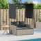 vidaXL - Ligbed - tweepersoons - met - dak - en - gordijn - poly - rattan - lichtgrijs