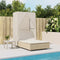 vidaXL - Ligbed - tweepersoons - met - dak - en - gordijn - poly - rattan - beige