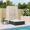 vidaXL - Ligbed - tweepersoons - met - dak - en - gordijn - poly - rattan - zwart