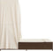 vidaXL - Ligbed - tweepersoons - met - dak - en - gordijn - poly - rattan - bruin