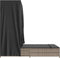 vidaXL - Ligbed - tweepersoons - met - dak - en - gordijn - poly - rattan - grijs