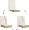 vidaXL - Ligbed - tweepersoons - met - dak - en - gordijn - poly - rattan - beige