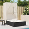 vidaXL - Ligbed - tweepersoons - met - dak - en - gordijn - poly - rattan - zwart