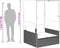 vidaXL - Ligbed - tweepersoons - met - dak - en - gordijn - poly - rattan - lichtgrijs