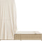 vidaXL - Ligbed - tweepersoons - met - dak - en - gordijn - poly - rattan - beige