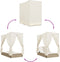 vidaXL - Ligbed - tweepersoons - met - dak - en - gordijn - poly - rattan - beige