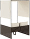 vidaXL - Ligbed - tweepersoons - met - dak - en - gordijn - poly - rattan - bruin