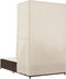 vidaXL - Ligbed - tweepersoons - met - dak - en - gordijn - poly - rattan - bruin