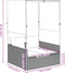vidaXL - Ligbed - tweepersoons - met - dak - en - gordijn - poly - rattan - grijs