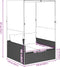 vidaXL - Ligbed - tweepersoons - met - dak - en - gordijn - poly - rattan - lichtgrijs
