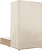 vidaXL - Ligbed - tweepersoons - met - dak - en - gordijn - poly - rattan - beige