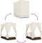 vidaXL - Ligbed - tweepersoons - met - dak - en - gordijn - poly - rattan - bruin