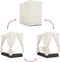 vidaXL - Ligbed - tweepersoons - met - dak - en - gordijn - poly - rattan - zwart