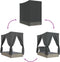 vidaXL - Ligbed - tweepersoons - met - dak - en - gordijn - poly - rattan - lichtgrijs