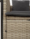 vidaXL - Ligbed - tweepersoons - met - dak - en - gordijn - poly - rattan - lichtgrijs
