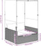 vidaXL - Ligbed - tweepersoons - met - dak - en - gordijn - poly - rattan - bruin