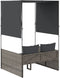 vidaXL - Ligbed - tweepersoons - met - dak - en - gordijn - poly - rattan - grijs