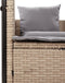 vidaXL - Ligbed - tweepersoons - met - dak - en - gordijn - poly - rattan - beige
