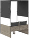 vidaXL - Ligbed - tweepersoons - met - dak - en - gordijn - poly - rattan - lichtgrijs