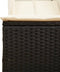 vidaXL - Ligbed - tweepersoons - met - dak - en - gordijn - poly - rattan - zwart