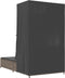 vidaXL - Ligbed - tweepersoons - met - dak - en - gordijn - poly - rattan - grijs