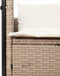 vidaXL - Ligbed - tweepersoons - met - dak - en - gordijn - poly - rattan - beige