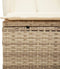 vidaXL - Ligbed - tweepersoons - met - dak - en - gordijn - poly - rattan - beige