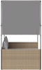 vidaXL - Ligbed - tweepersoons - met - dak - en - gordijn - poly - rattan - beige
