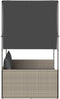 vidaXL - Ligbed - tweepersoons - met - dak - en - gordijn - poly - rattan - lichtgrijs