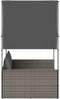 vidaXL - Ligbed - tweepersoons - met - dak - en - gordijn - poly - rattan - grijs