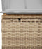 vidaXL - Ligbed - tweepersoons - met - dak - en - gordijn - poly - rattan - beige