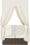 vidaXL - Ligbed - tweepersoons - met - dak - en - gordijn - poly - rattan - bruin
