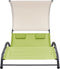 vidaXL - Ligbed - tweepersoons - met - luifel - textileen - groen