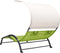 vidaXL - Ligbed - tweepersoons - met - luifel - textileen - groen