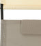 vidaXL - Ligbed - tweepersoons - met - luifel - textileen - taupe - en - crèmekleurig