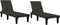 vidaXL - Ligbedden - 2 - st - 155x58x83 - cm - polypropeen - zwart